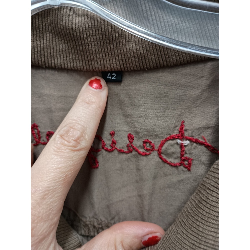 VTG Y2K Desigual Artsy Dress Jacket Womens Large Brown Ombre Boho Embroidered - Picture 7 of 12